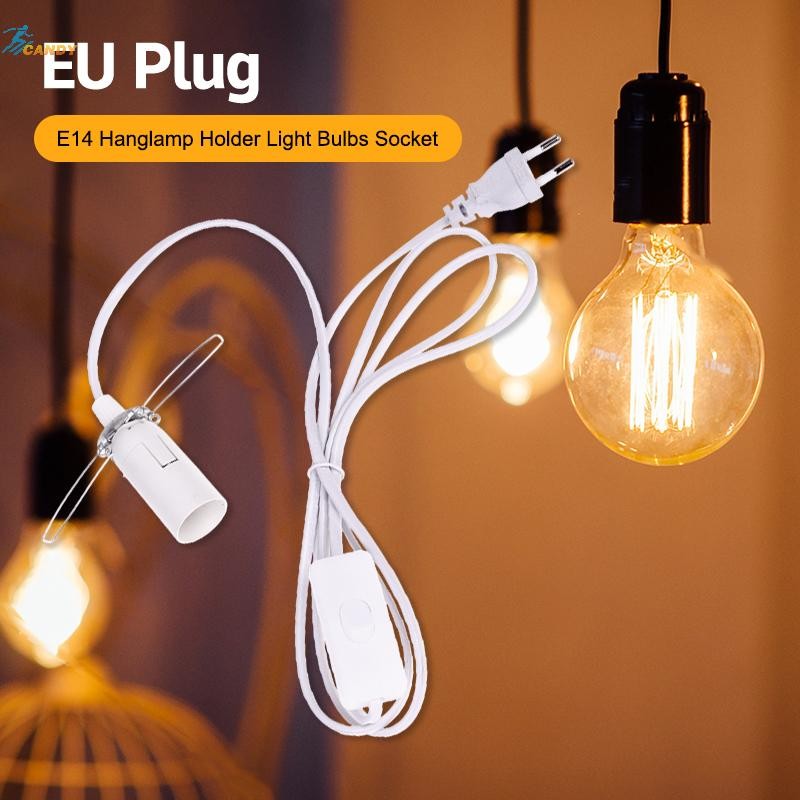 NDY EU Plug E14 Hanglamp ผู้ถือหลอดไฟซ็อกเก็ตสายไฟ 1.55 M สายไฟสําหรับจี้ Fixture แขวนโคมไฟ N