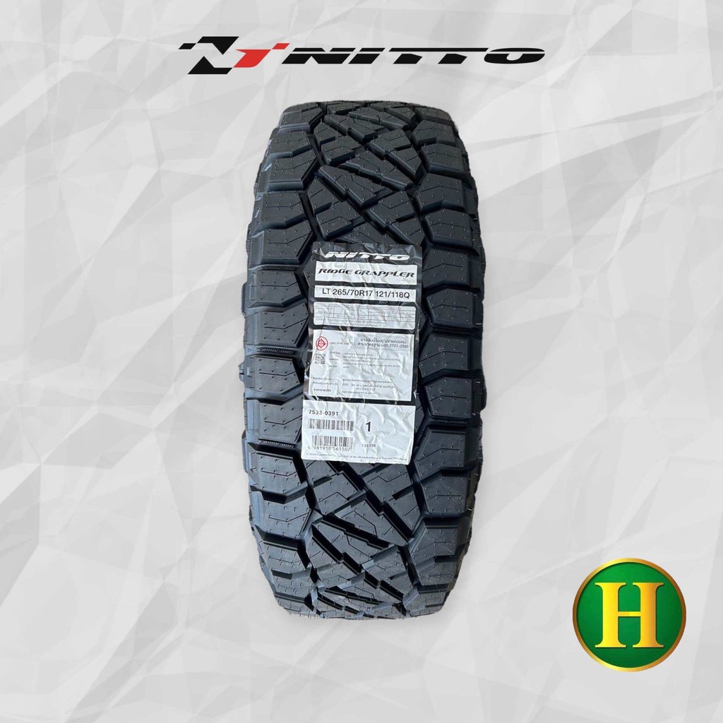 265/70R17 NITTO RIDGE GRAPPLER ยางใหม่ปี2023🇯🇵ราคา1เส้น ✅ ผลิตญี่ปุ่น🇯🇵แถมจุ๊บลมยาง