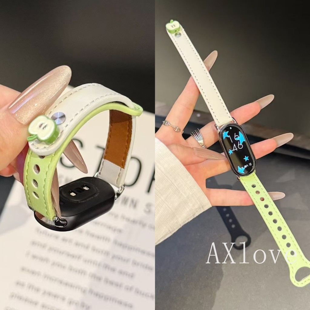 สายหนังสําหรับ เสี่ยวหมี่ วงดนตรี 10 9 8 7 6 5 4 3 มือโปร สายนาฬิกาสร้อยข้อมือสําหรับ ไมล์ วงดนตรี 9 8 คล่องแคล่ว เปลี่ยนสายรัดข้อมือ