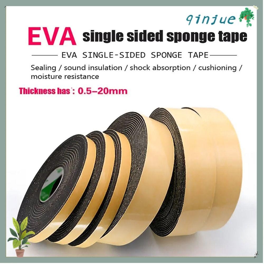 QINJUE 10M โฟมฟองน้ําเทปป้องกันการชนกันด้านเดียว 1-5 มม.EVA หนา