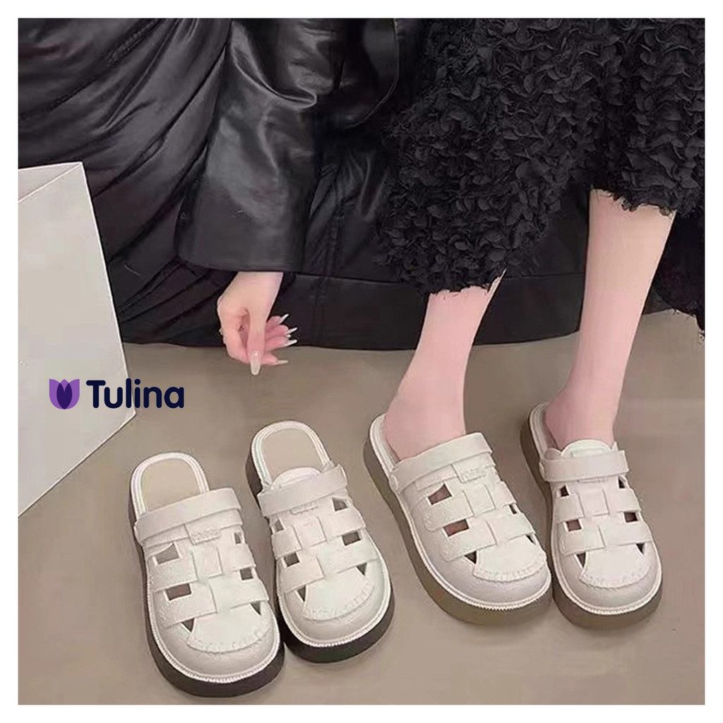 แฟชั่นใหม่ล่าสุด รองเท้าแตะแบบปิดหัว ผู้หญิง ใส่ได้สองแบบ