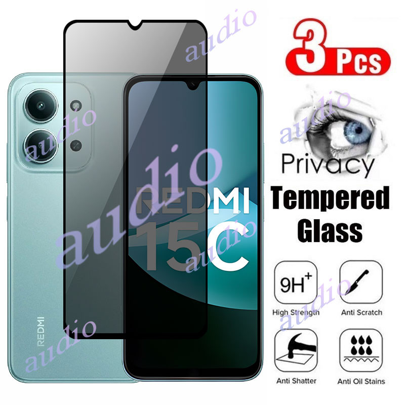 Redmi 15C 4G ตัวป้องกันหน้าจอความเป็นส่วนตัวกระจกนิรภัยป้องกันฟิล์มสําหรับXiaomi Redmi 15C Redmi15C 