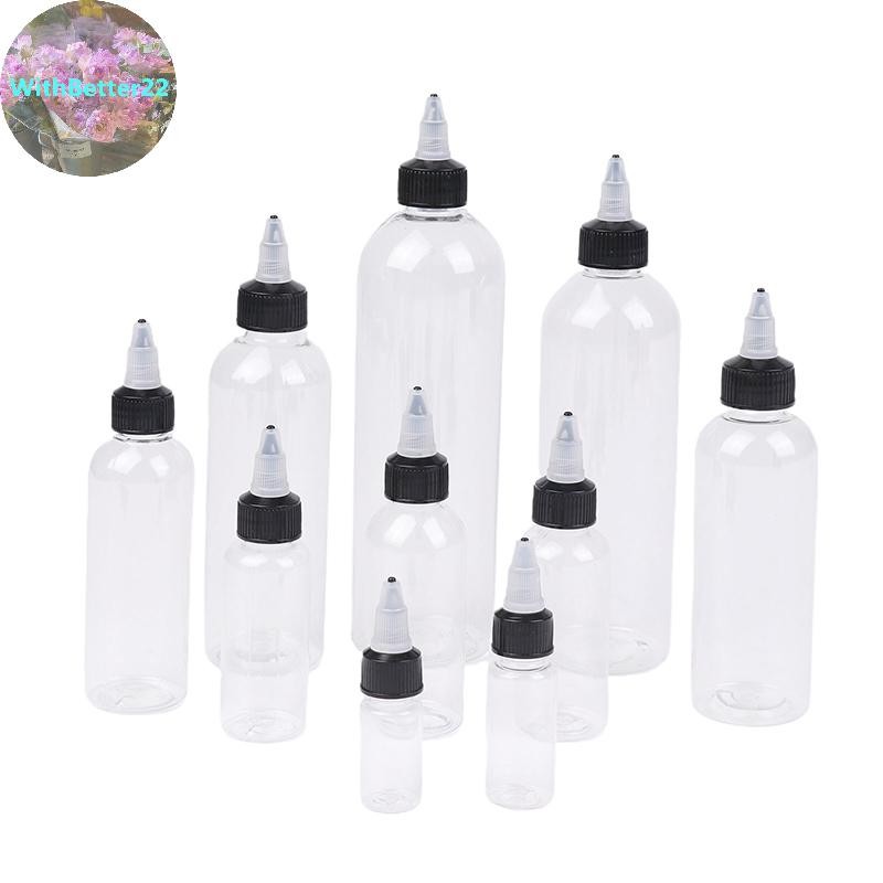 ด้วยดีกว่า 1 PC โปร่งใส Twist พลาสติก PET ที่ว่างเปล่าน้ําผลไม้ Liquid Dropper ขวด Twist Top Tattoo Pigment Ink คอนเทนเนอร์แต่งหน้าเครื่องมือ TH