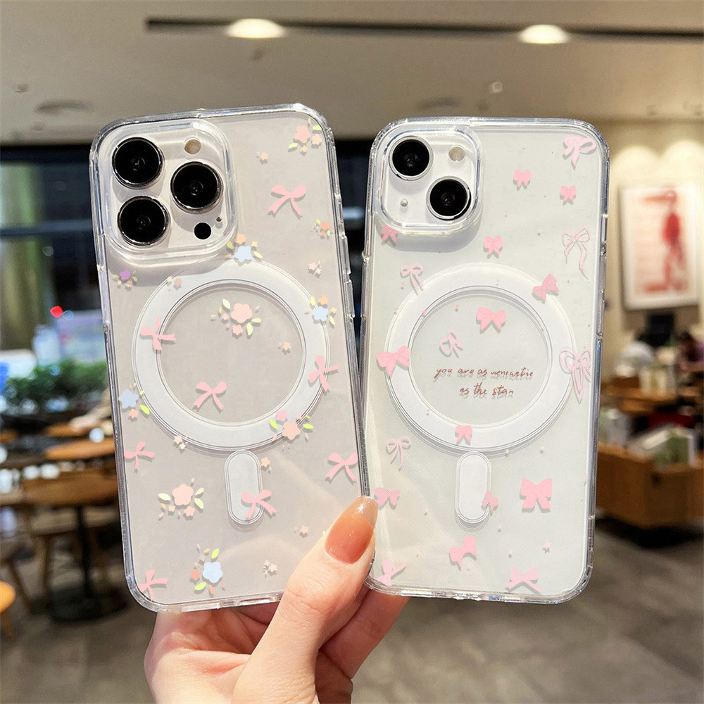 Magnetic Case For iPhone 17 11 13 16 14 15 12 Pro Max iPhone 11 16Pro 17Air 13Pro เคสแม่เหล็ก ใสกันกระแทก สำหรับ