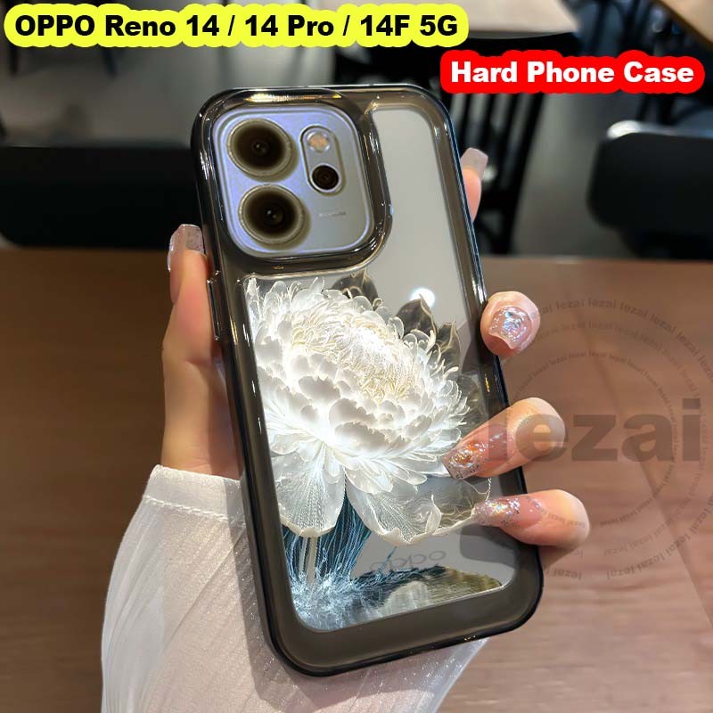 เคสOPPO Reno 14F 14 Pro 5G 2025เคสOPPO Reno14F Reno14 Reno14Pro 5Gเคส กรณี Hard ดอกไม้กันกระแทกสําหร