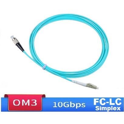 LC FC / FC LC simplex patchcord ไฟเบอร์ออปติก OM3 Multimode 3 เมตร LSZH