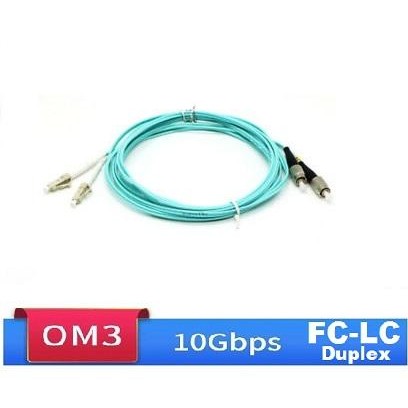 FO LC-FC Duplex MM OM3/OM4 Cord Patch 50/125um 15 เมตร