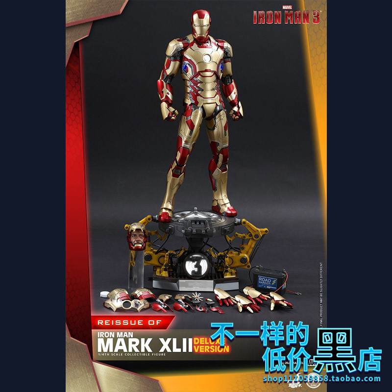 QS008 HOTTOYS HT 1/4 Iron Man 3 Iron Man MK42 Restart Edition Deluxe Edition พร้อมสต็อก