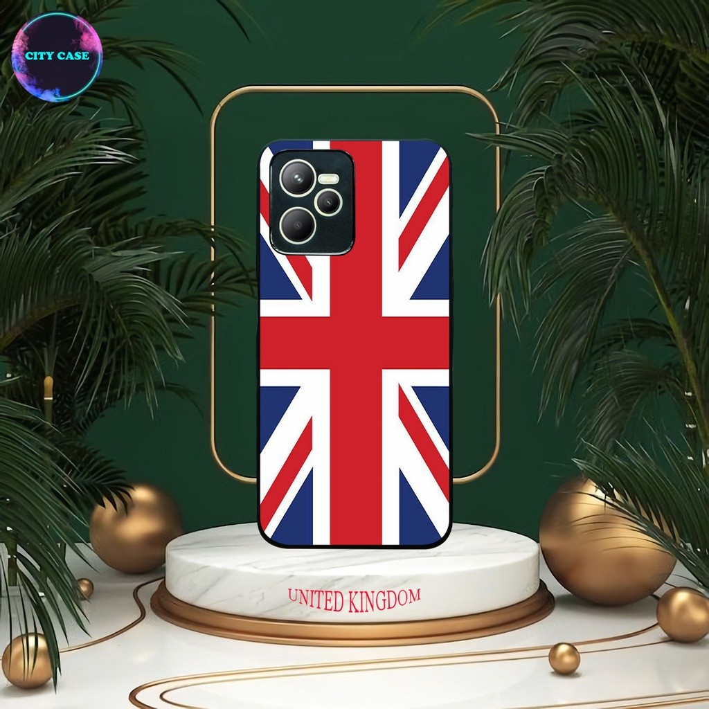 [RM88] Custom SOFTCASE HARDCASE Glossy ALL TYPE Realme C35 PREMIUM DESIGN ENGLAND FLAG