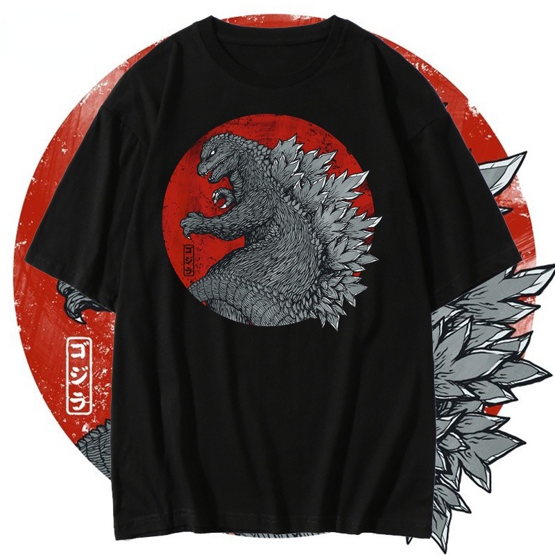 Mmlabcrew Extremely Connected King of Little Monsters Godzilla เสื้อยืดญี่ปุ่น Mozilla Harajuku สไตล
