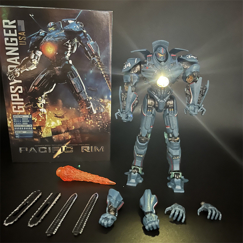 NECA Pacific Rim Mecha Deluxe Edition Luminous Dangerous Wanderer Crimson Alpha Movable Model Figure