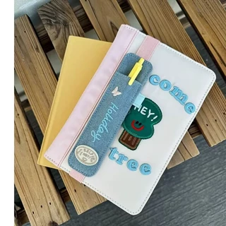 ✅หนังสือนักเรียนใหม่ยืดหยุ่นลูกไม้ขึ้นปากกาแทรกปากกากระเป๋าคลิปไอแพดสไตลัสป้องกันการสูญหายเคสป้องกันถุงเก็บ
