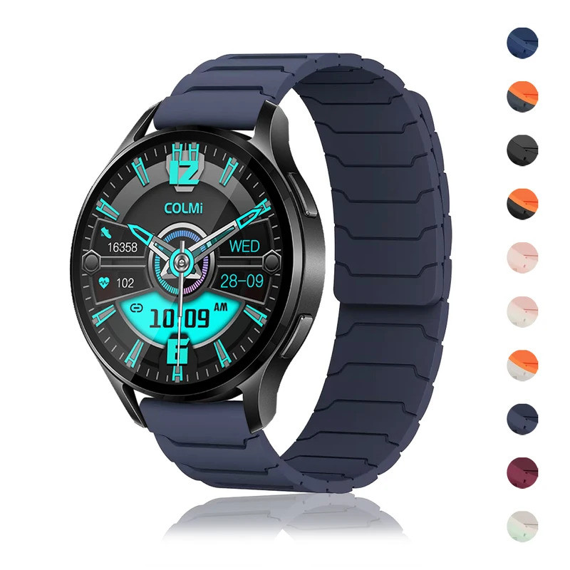 แม่เหล็ก 22 มม.20 มม.สายคล้องคอสําหรับ COLMI I28 Ultra/P73 P71 P68/M42 นาฬิกาสําหรับ COLMI V75 GPS/C