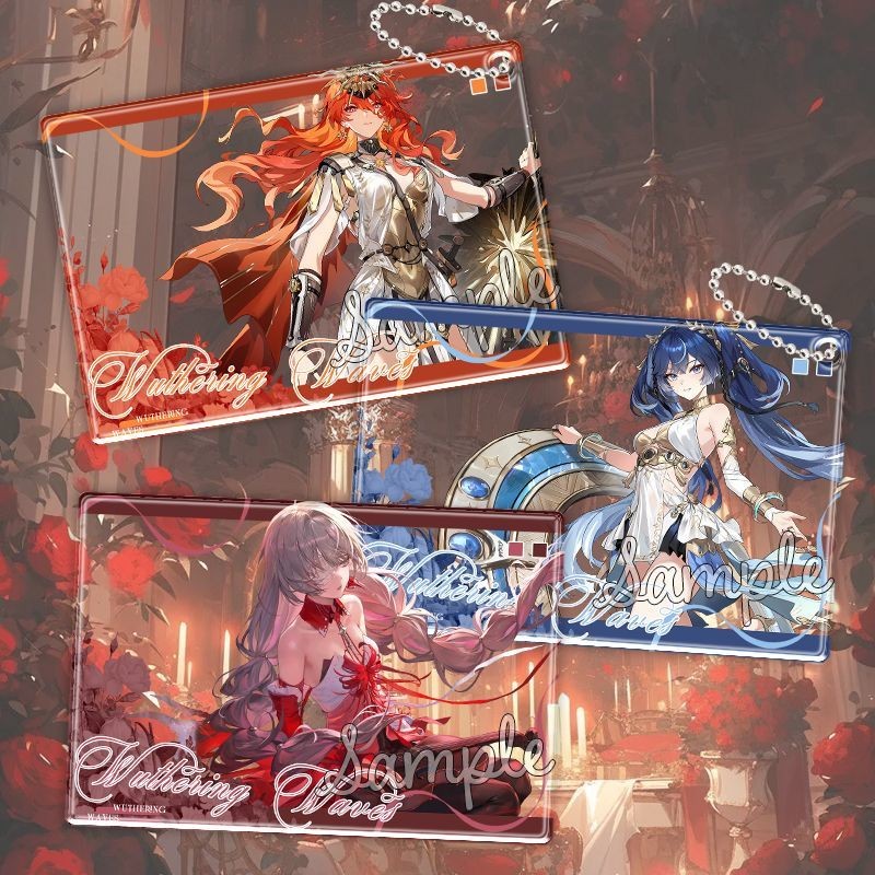 Wuthering Waves/Iuno/Augusta/Phroliva/Mingchao สินค้า Augusta Uno Phrolva อะคริลิคผ่านการ์ด/dsak