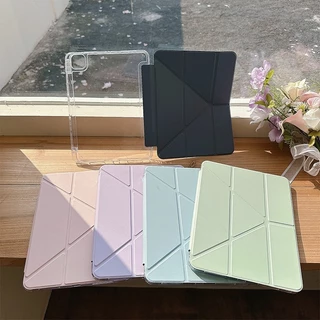 เคสป้องกัน iPad แบบพับ Y ใส For Gen11 A16 Air4 Air5 Air6 Air7 Air8Gen10 Gen7 Gen8 Gen9 10.2 MINI6/7 Pro11 2024 ipad case