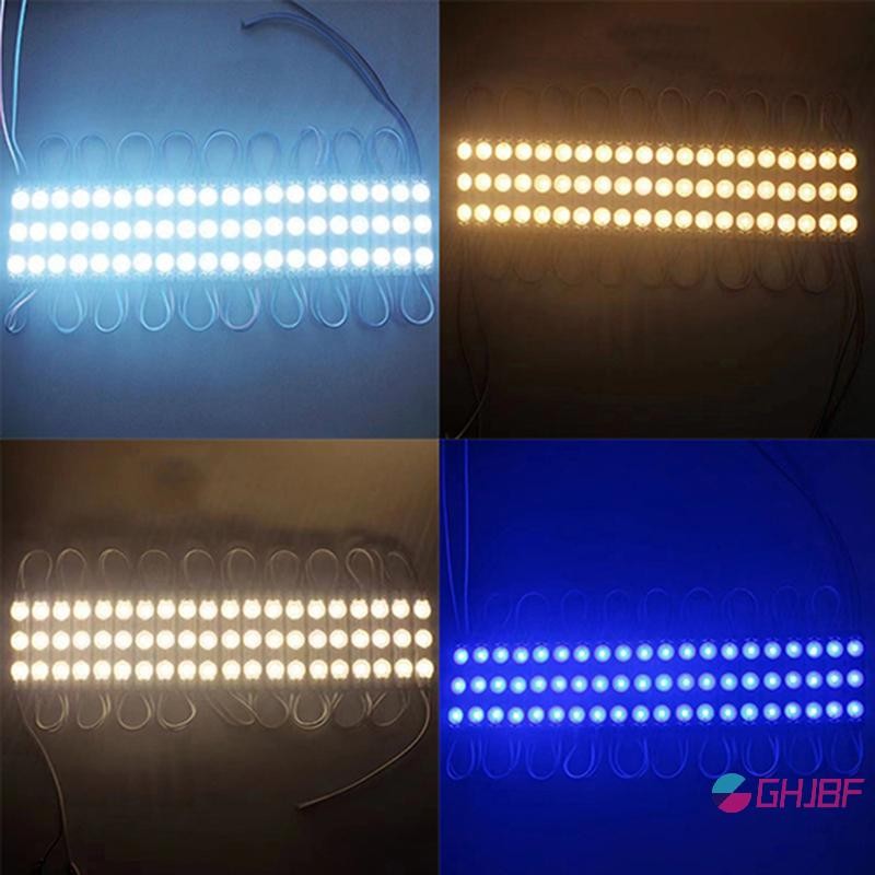 GHJBF] 20pcs DC12V SMD 3 LED โมดูลฉีดกันน้ํา IP67 ตกแต่ง 2835 คอเต่า Hard Strip Bar โคมไฟสีขาวสีแดงส
