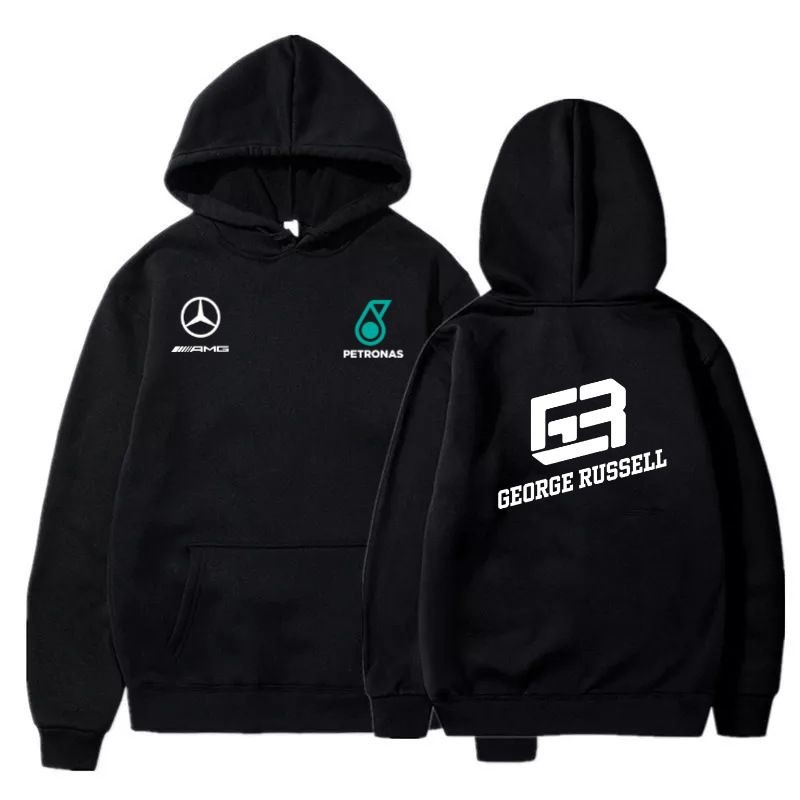 GEORGE RUSSELL MERCEDES F1 Racer Hoodie Jacket - hodie แบบกําหนดเองสําหรับเด็กชายและเด็กหญิง