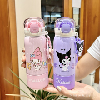 ของแท้ Kuromi Cinnamoroll ขวดน้ําสําหรับเด็กหญิง 316 สแตนเลส…