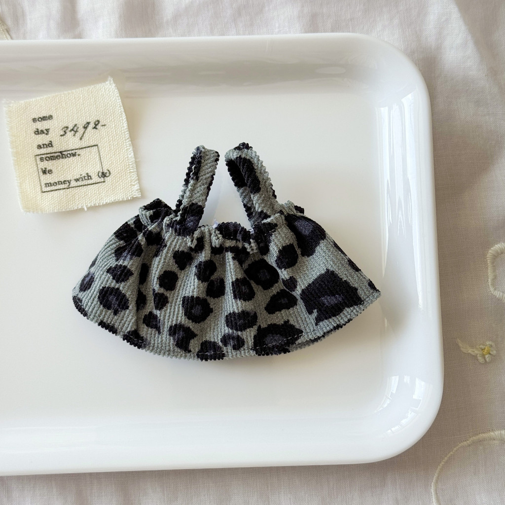 10เซนติเมตรเสื้อผ้าเด็กเสือดาวพิมพ์กระโปรงย้อนยุคผ้าลูกฟูกสายรัดกระโปรงมินิตุ๊กตาตุ๊กตาเสื้อผ้า - รูปที่ 7