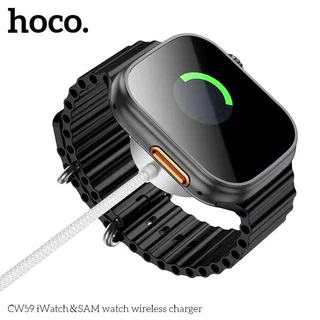 HOCO CW59 แท่นชาร์จไร้สาย สำหรับนาฬิกา Samsung Watch & Apple iOS Watch สายยาว 1.2m ชาร์จนาฬิกา AF