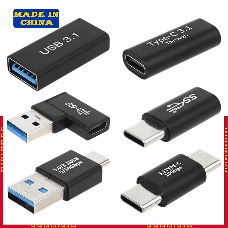 HIK USB C ถึง Type C ชายหญิงชาร์จตัวแปลงข้อมูลการเชื่อมต่อ Extender