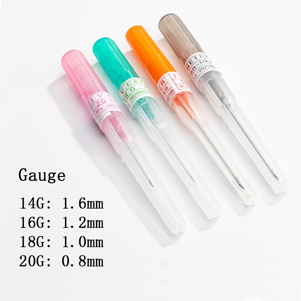 เครื่องมือเจาะสแตนเลสสำหรับ Catheter และการเจาะบริเวณใบหน้า หูและลิ้น ขนาด 20G/18G/16G/14G