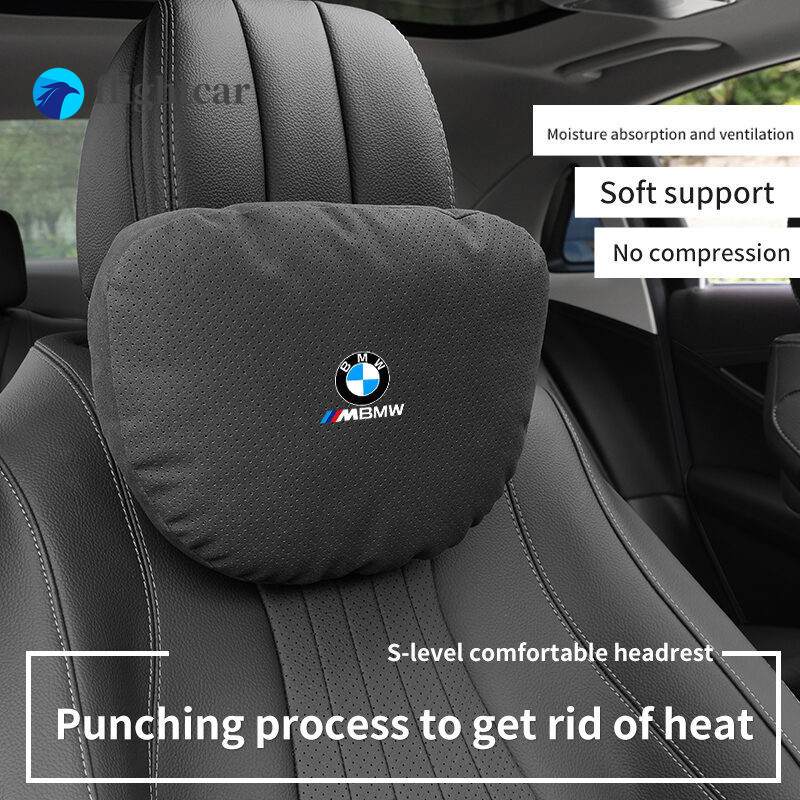 FT คุณภาพสูงรถ Headrest คอสนับสนุนที่นั่ง Soft Protector หมอนรองคอสําหรับ BMW M3 X1 X2 X3 X4 X5 X6 E