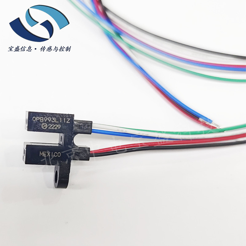 OPB993L11Z Optical Sensor TT โปร่งใส Beam 0.125 "3.18 มม.วงจรเปิด Electrode Collection NPN ลวด