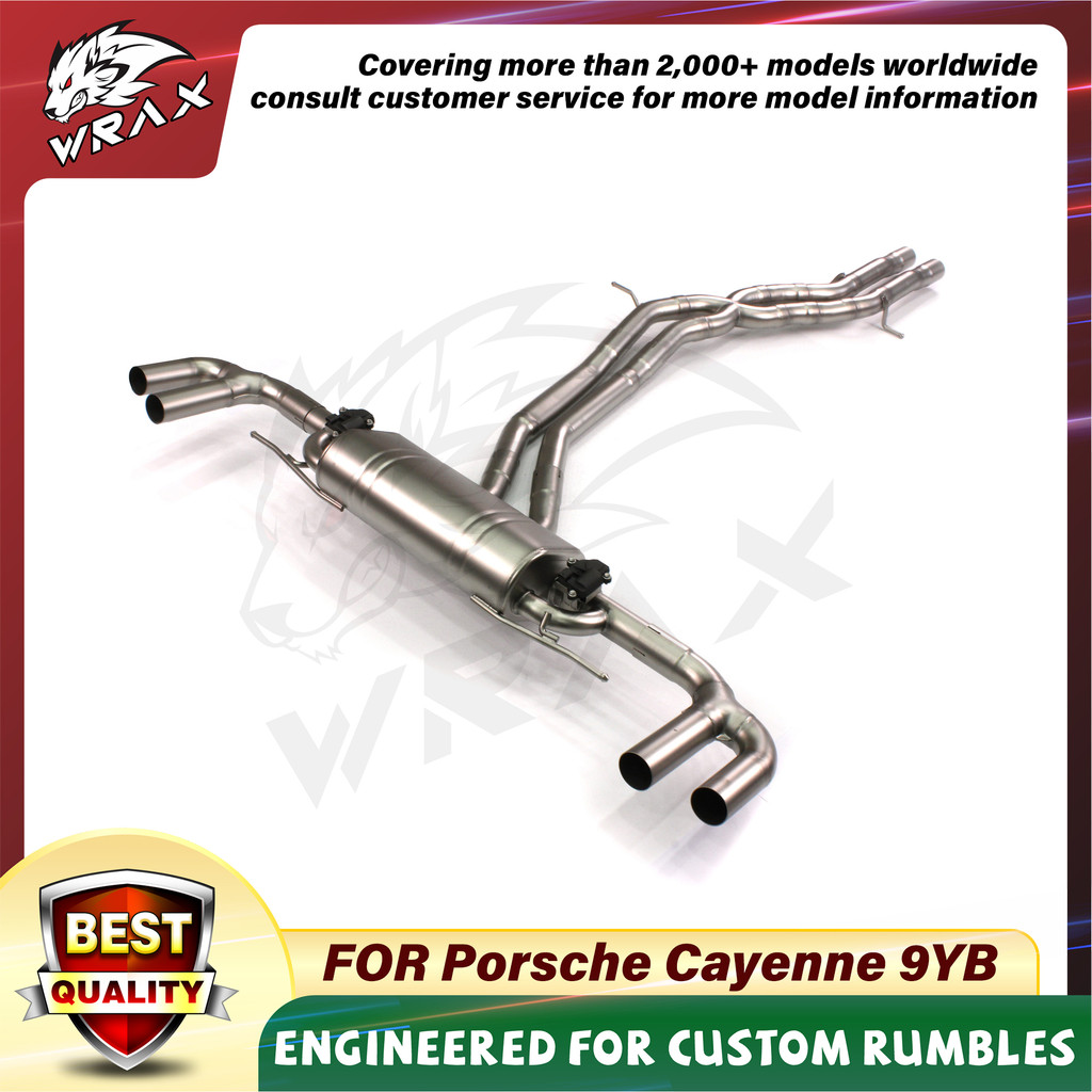 [WRAX Exhaust Custom product] สําหรับ Porsche Cayenne 9YB Catback ระบบท่อไอเสียสแตนเลสควบคุมวาล์ว ,