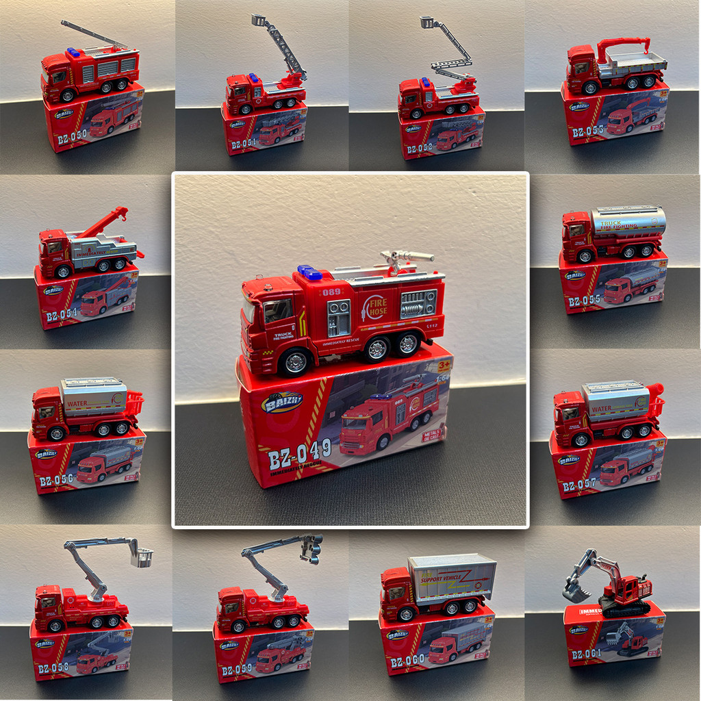 Engineering Vehicle Toy 1: 64 รถบรรทุกโลหะผสมรถดับเพลิงบันไดรถบรรทุกขึ้นเครื่องรถบรรทุกวิศวกรรมชุดเมืองเลื่อนรุ่นรถของเล่นเด็ก
