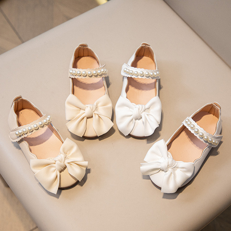 รองเท้าหนังเด็กหญิง สไตล์เจ้าหญิง พื้นนุ่ม ฤดูใบไม้ผลิและฤดูใบไม้ร่วง 2025