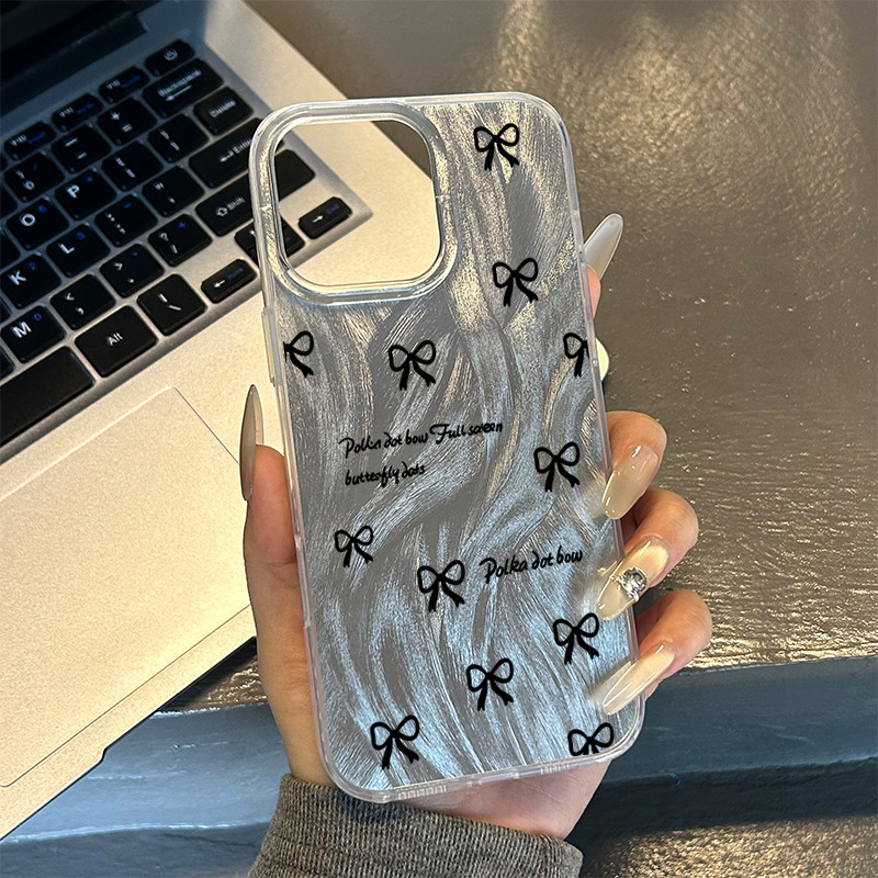 เส้นด้ายขนนกสีเงิน สวยมาก ส่งจากไทย ปีกนกขาวกับชุดผ้าปักกิ่งฟ้าใส  สำหรับ iphone 16 15 14 plus เคสไอโฟน 13 12 11 PRO MAX - รูปที่ 3