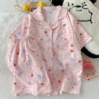 ชุดนอนฤดูร้อน สำหรับเด็ก แขนสั้น กางเกงขาสั้น เด็กผู้หญิง ดี…