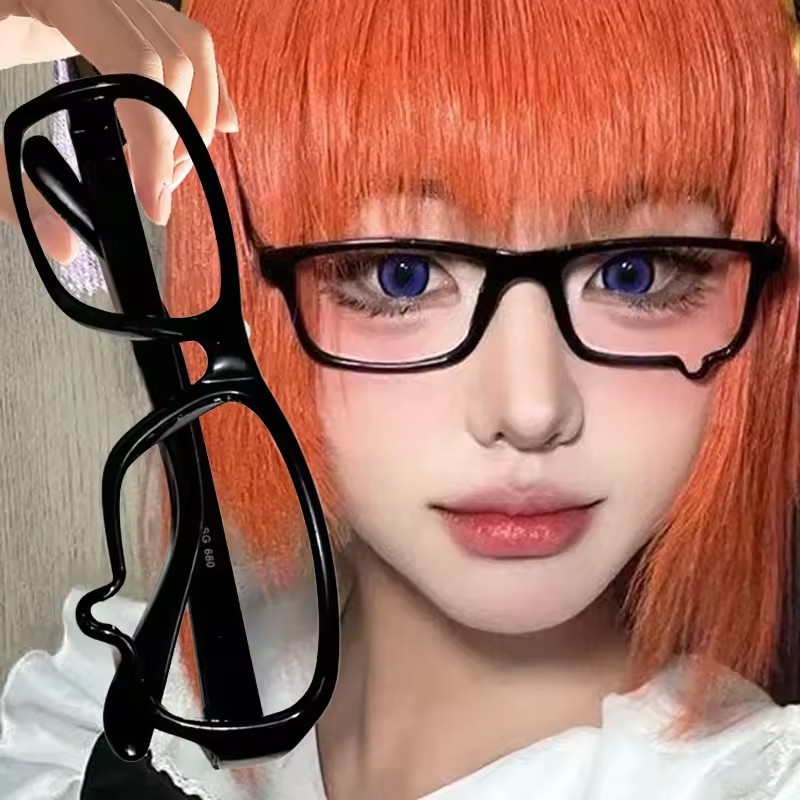 แว่นตาคอสเพลย์ ออกแบบหยดน้ำสีดำสไตล์มินิมอล Y2K Retro Crying Dripping Tears