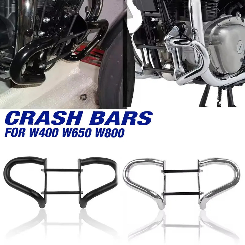 สําหรับ Kawasaki W650 W800 CAFE W400 W 400 650 800 รถจักรยานยนต์ Highway Crash Bars ป้องกันเครื่องยน