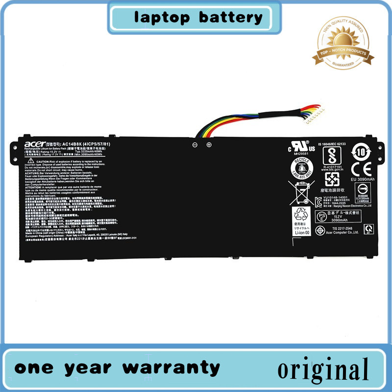 แบตเตอรี่ AC14B8K สำหรับ Acer Aspire V3-371 E3-111 E3-112 E3-112M