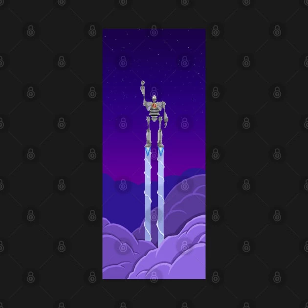 เสื้อยืด Vintage Iron Giant Pixel Night Variant thumbnail 9
