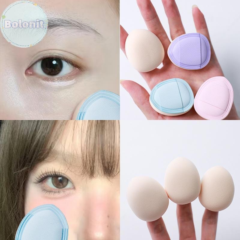 Bolonit 1/3pcs Mini Finger Powder Puff Thicken Air Cushion คอนซีลเลอร์ Blusher แต่งหน้านุ่มฟองน้ําเป
