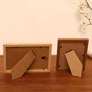 กรอบรูปไม้ กรอบรูป 6นิ้ว 7นิ้ว กรอบรูปไม้เนื้อแข็ง มีแผ่นพลาสติกใส DIY แต่งบ้าน