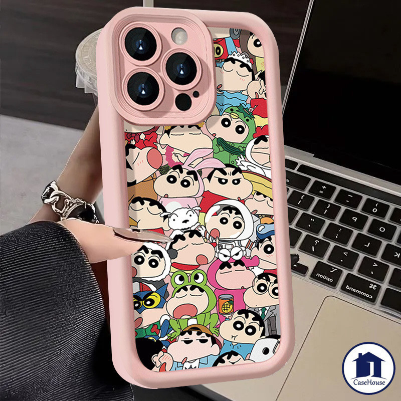 เคสซอฟท์เครยอนชินจังสุดน่ารักเข้ากันได้สำหรับ Redmi 10 9T 12 9A 13C 10A 9 A1 9C 10C 12C Note 13 11 12 10 8 9 Pro POCO M3