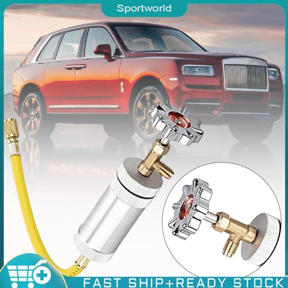 ❀Sportworldin Stock หัวฉีดย้อมน้ํามันอัตโนมัติ R12R R134A 1/4 นิ้ว Sae หัวฉีดน้ํามันเชื้อเพลิงเหลว 2Oz Liquid Coolant Filler Tube เครื่องปรับอากาศบรรจุหลอด - รูปที่ 4