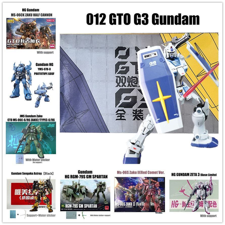 Gm Spartan Gundam GTO G3 012 Beyond Global Hg Gundam Action Figure RX-78-2 Gundam Zaku II Hyaku Shiki Schwarzette Assembly ของเล่นเด็ก