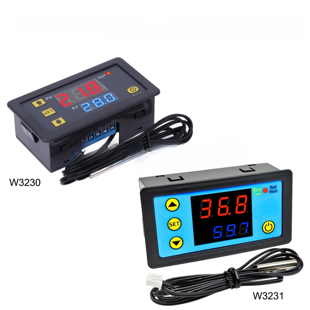 W3230 AC 110V-220V DC12V 24V Digital Thermostat อุณหภูมิ Controller Regulator ความร้อน Cooling เครื่องมือควบคุมจอแสดงผล LED