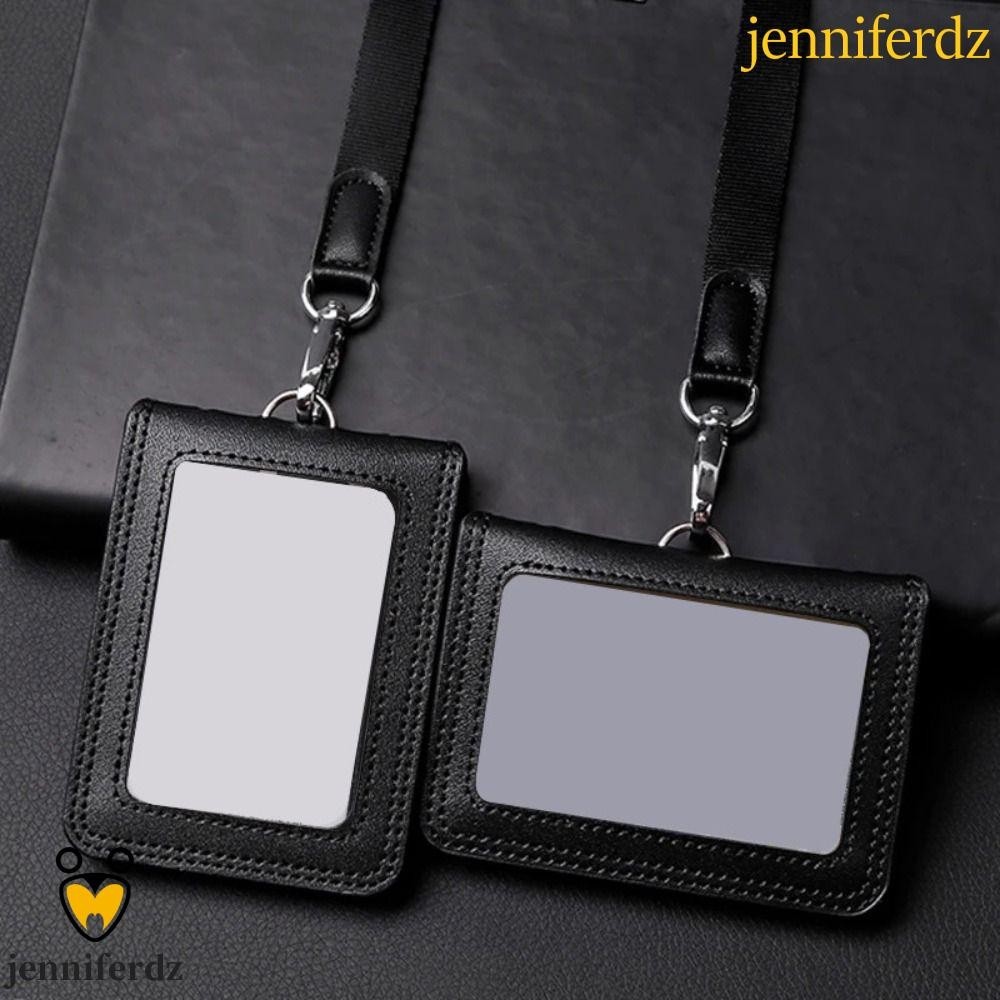 Jenniferdz ซองใส่บัตรประจําตัว ป้ายชื่อ หนังวัว พร้อมสายคล้องคอ สําหรับหมอ พนักงาน