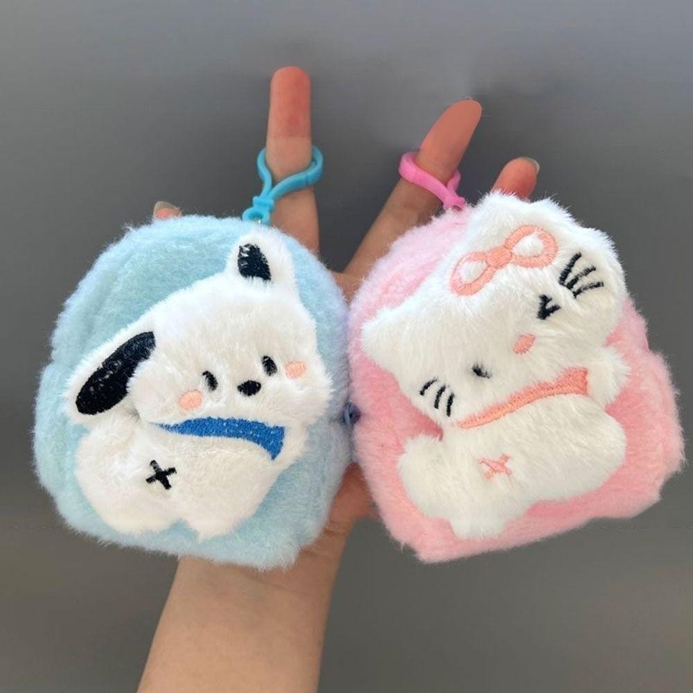UUMIR จี้กระเป๋านักเรียน,hello Kitty Pochaccoกระเป๋าใส่เหรียญสามมิติ,จี้คู่ของขวัญกระเป๋าเก็บหูฟังตุ๊กตา