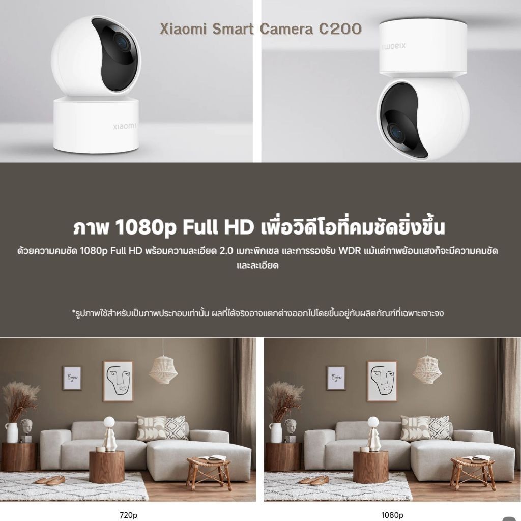 กันของหาย กล้องวงจรปิด Global Version Xiaomi Smart Camera C200 / C300 / C400 /C500 / AW300 / 2K Magn