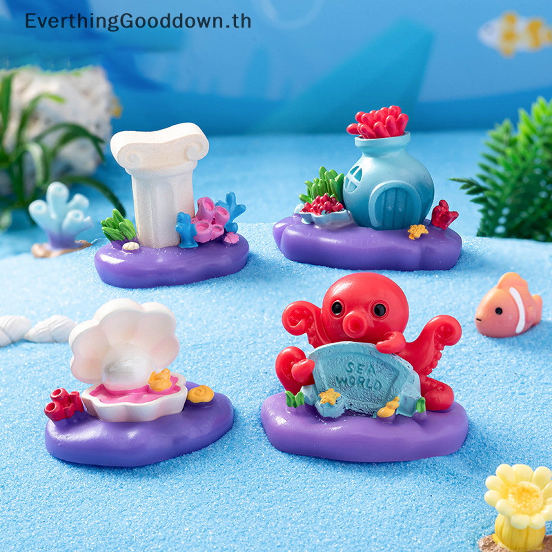 Ever Mini Octopus เครื่องประดับ Shell Drift ขวดคอลัมน์โรมัน Micro ภูมิทัศน์ตุ๊กตารุ่น Aquarium ปลาตกแต่ง TH