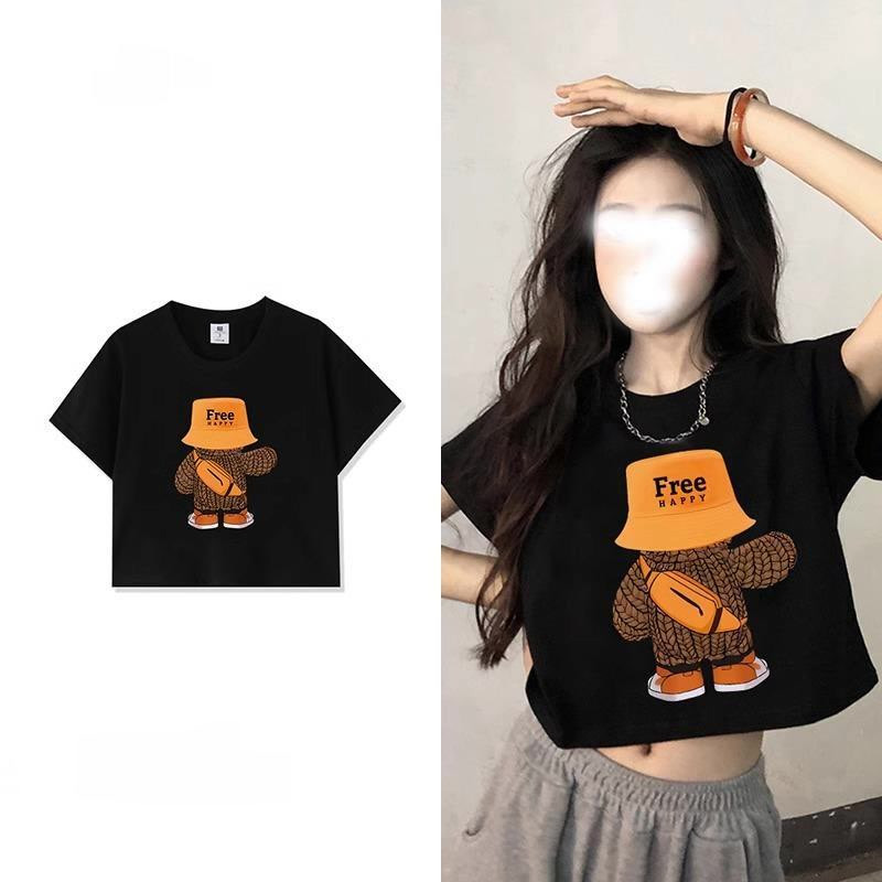 🌈พร้อมส่ง🌈เสื้อครอปแขนสั้น ผ้าคัตคอน นิ่มใส่สบาย #แขนสั้น 100%Cotton T-shirt เสื้อยืดผู้หญิงเสื้อแฟชั่นผู้หญิง