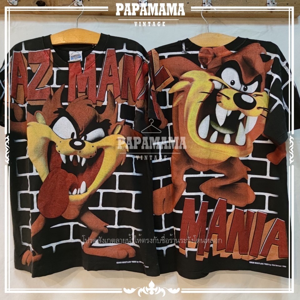 L00ney Tuns Taz Tasmanian Devil Ovp Original Bootleg เสื้อยืด (แขนสั้น)