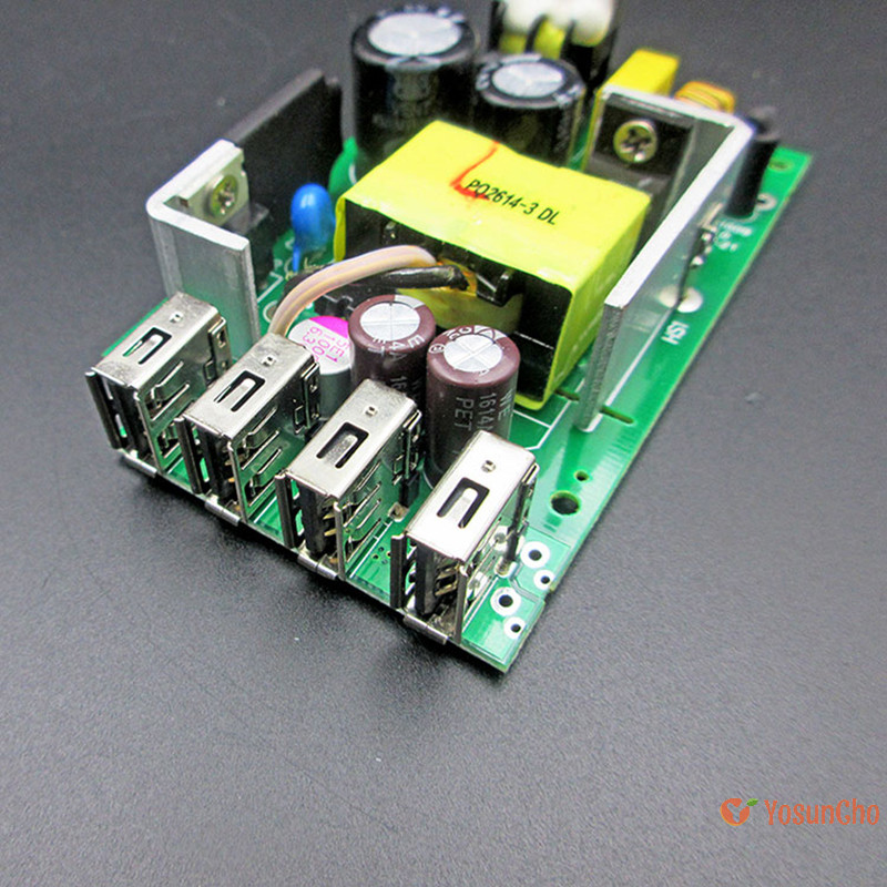 Yosunchoker] 5V6A 4 พอร์ต USB ซ็อกเก็ตเอาต์พุตโทรศัพท์มือถือชาร์จบอร์ดอะแดปเตอร์โมดูลใหม่